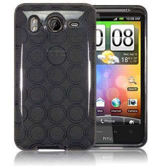 TPU Circle Gel Case for HTC Desire HD Gray