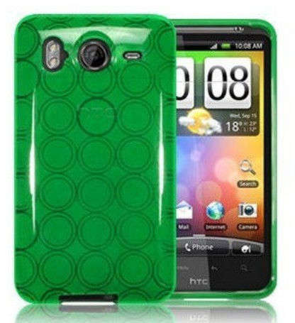 TPU Circle Gel Case for HTC Desire HD Green