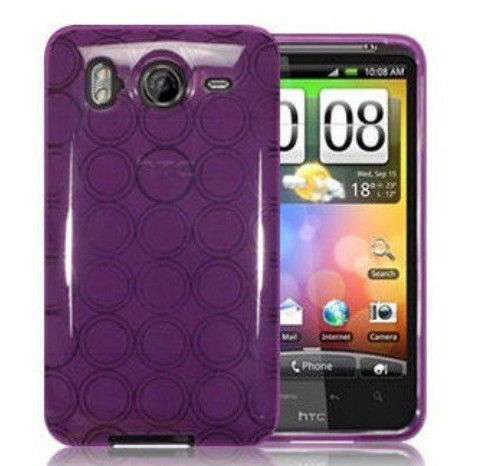 TPU Circle Gel Case for HTC Desire HD Purple