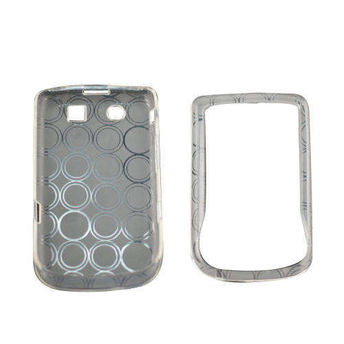 TPU Circle Gel Case for Blackberry Torch 9800 Clear