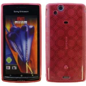 TPU Circle Gel Case for Sony Ericsson Xperia Arc X12 Red