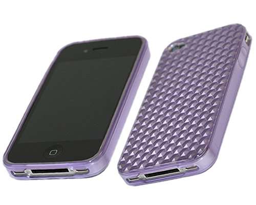 TPU Crystal Gel Case for Apple iPhone 4S Purple