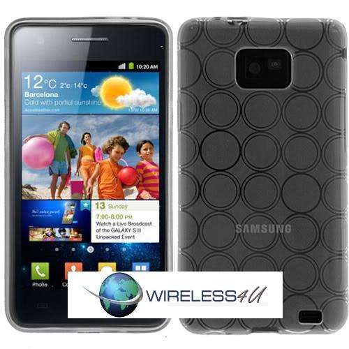 TPU Circle Gel Case for Samsung Galaxy S2 i9100 Gray
