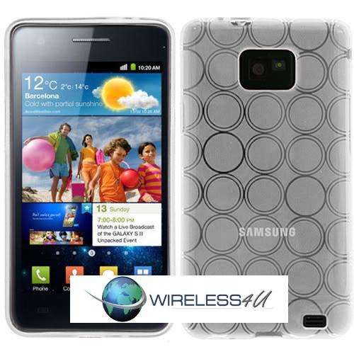 TPU Circle Gel Case for Samsung Galaxy S2 i9100 Clear