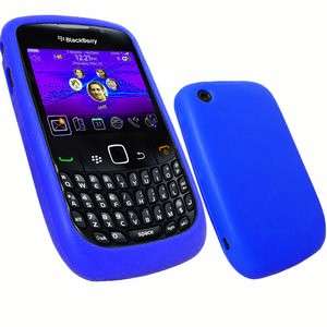 Embossed Silicone Skin for BlackBerry Curve 8520 9300 (Blue)
