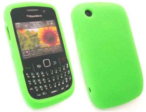 Embossed Silicone Skin for BlackBerry Curve 8520 9300 (Light Green)
