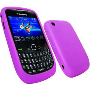 Embossed Silicone Skin for BlackBerry Curve 8520 9300 (Purple)
