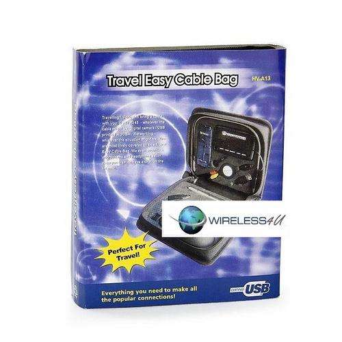 Portable USB Mouse Laser Pen Led Light Travel Cable Kit Bag