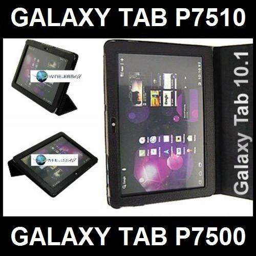 Black PU Leather Case Cover for Samsung Galaxy Tab 10.1 P7500 P7510