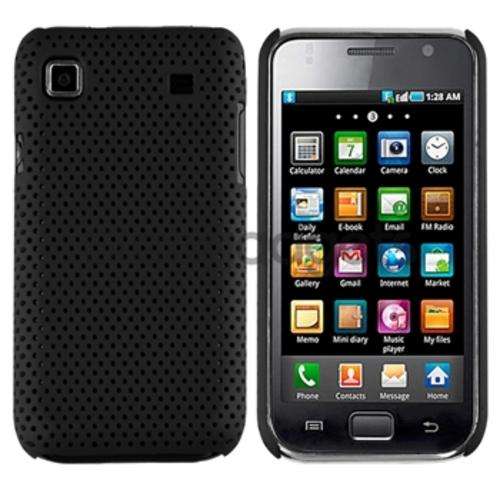 Mesh Hard Back Rubber Case for Samsung Galaxy S i9000 Galaxy S Plus i9001 Black