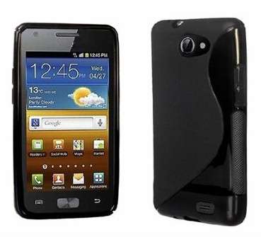 S-Line Pouch for Samsung Galaxy R/Z i9103 (Black TPU) + Screen Protector