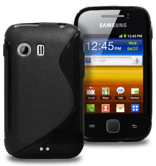 S-Line Pouch for Samsung Galaxy Y S5360 (Black TPU) + Screen Protector