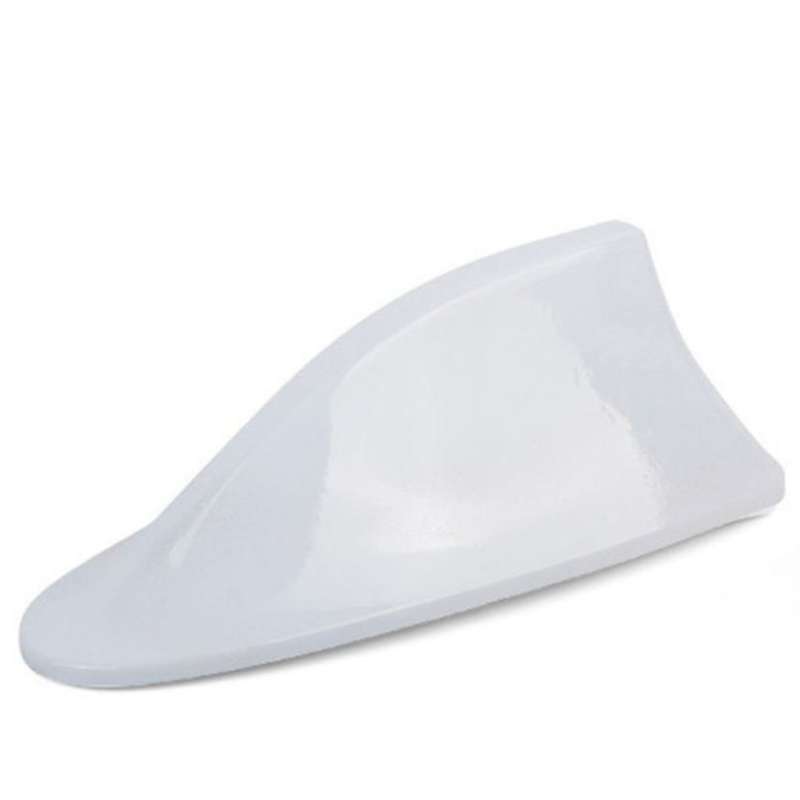 Universal FM Radio Shark Fin Car Antenna Aerial Roof Signal Enhancer - WHITE