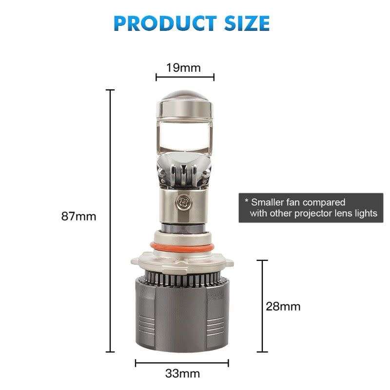 A80 H4 60W Led Car Headlight with Projector Lens Kit