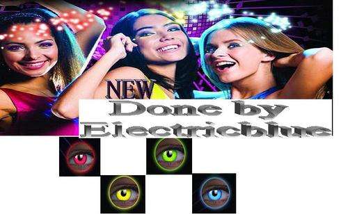 GLOW Cosmetic Color contact lenses Glow Under UV lights Last 1 year