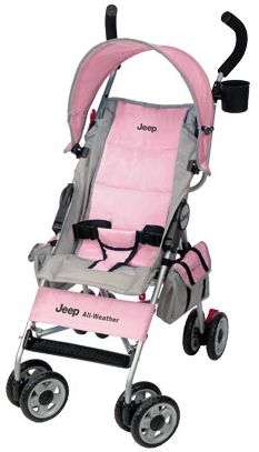 Jeep Stroller - Pink - All Weather - Umbrella style