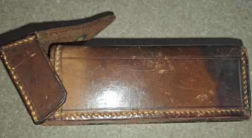 Antique Inclinometer with leather case.