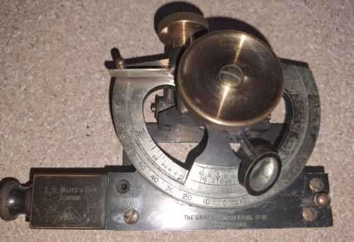 Antique Inclinometer with leather case.