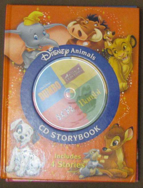 Disney 4 Story Hardback Book With CD