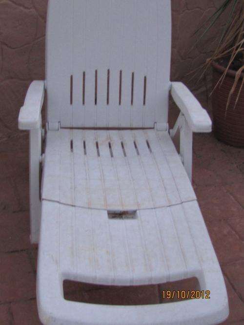 White Pool Lounger - Collection ONLY