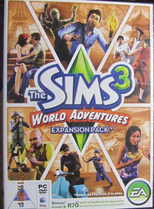 SIMS 3 World Adventures Expansion Pack + R70 SimsPoints Voucher