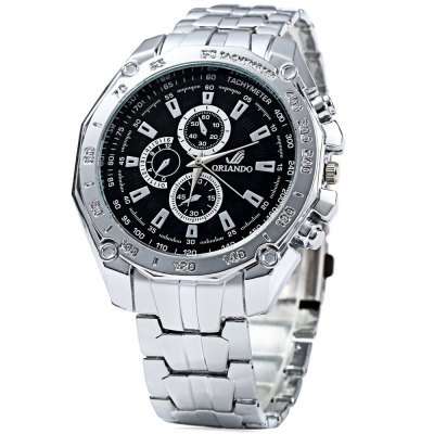 ORLANDO 410 Decorative Sub-dials Men Quartz Watch  - BLACK