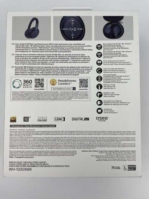 Sony WH-1000XM4 Over the Ear Noise Cancelling Wireless Headphones