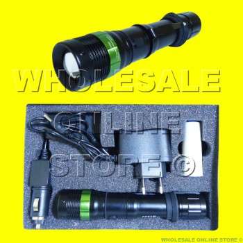 Rechargeable Cree Swat Tactical Optical Zoom LED Flashlight Torch