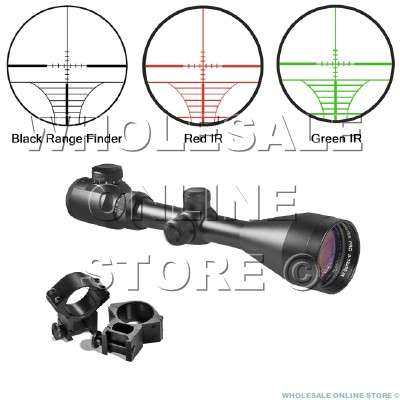 3 - 9 X 50 IR Red Green Range Finder E Illuminated Rifle Scope