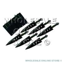 Throwing Knife Spikes Set of 6 Black