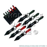 Throwing Knife Spikes Set of 6 Black