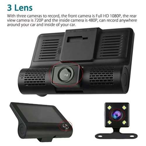 3 Cameras Dash Recorder 1080P