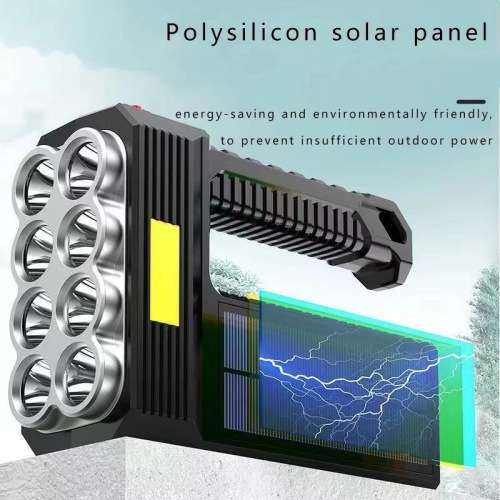 Solar Rechargeable USB Flashlight