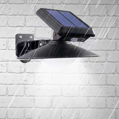 Solar Outdoor Sensor Light LED Round Wall Light