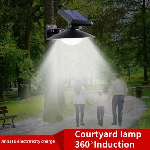 Solar Outdoor Sensor Light LED Round Wall Light