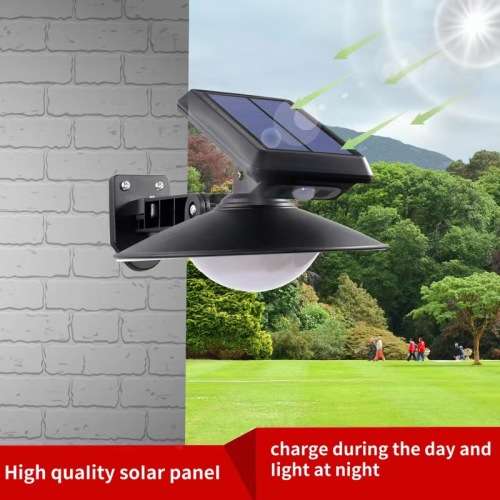 Solar Outdoor Sensor Light LED Round Wall Light