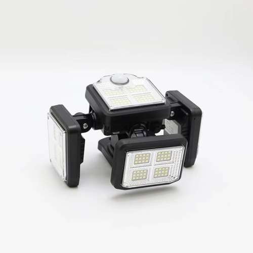 Split Solar Foldable Rotating Four Heads Wall Light