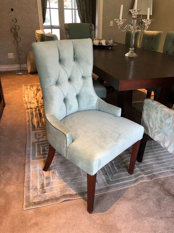 10 Seater dining room table and chairs - (custom made)