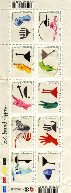 South African 2010 TAXI SIGNS SPECIAL EDITION STAMPS