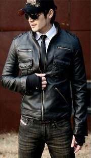 Men's Slim fit leather jacket**RETAILS FOR R1699***CLEARANCE***