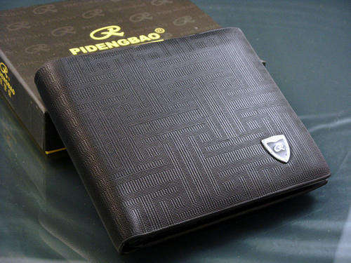 Mens High Quality Fashion Genuine Leather Wallet - Pidengbao (black)