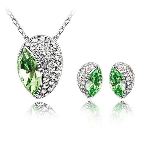 Crystal Jewelry Set Make With Swarovski Elements Earrings+Necklace***value R1800***