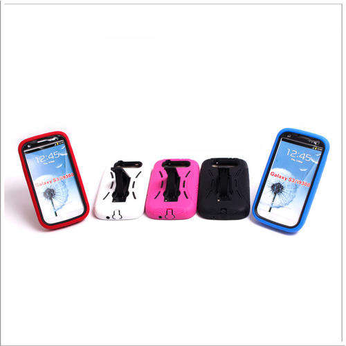 Hybrid Shield Silicone Stand Holder Case For Samsung Galaxy S3 S III i9300 + FREE SCREEN PROTECTOR