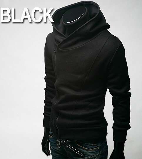 High collar coat 2012 men's jacket (BLACK and GRAY)