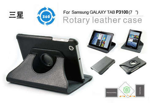 **Free Screen protector***360 Degree Rotating PU Leather Case For Samsung Galaxy Tab 2 P3100 / P6200