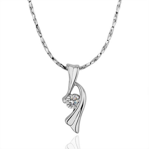 Valentines Gift 18k white gold plated Rhinestone Pendant Necklace ***VALUE R792***