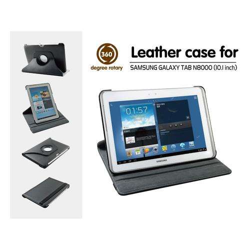 *FREE STYLSU PEN*360 Degree Rotating PU Case with Stand for Samsung Galaxy Note 10.1 N8000*8 Colours