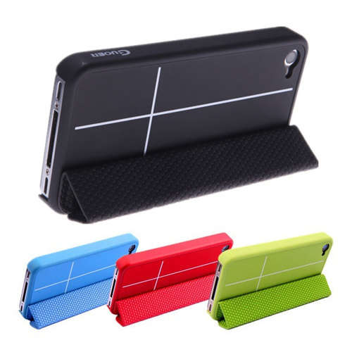Smart Case Magnetic Adsorption Smart Cover Multi-function Stand Case For iPhone 4/4S