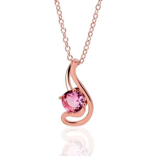 18k Rose gold plated Rhinestone Pendant Necklace ***MSRP R792***
