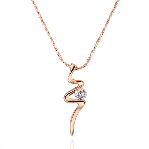 18k Champaign gold plated Rhinestone Pendant Necklace ***VALUE R699***